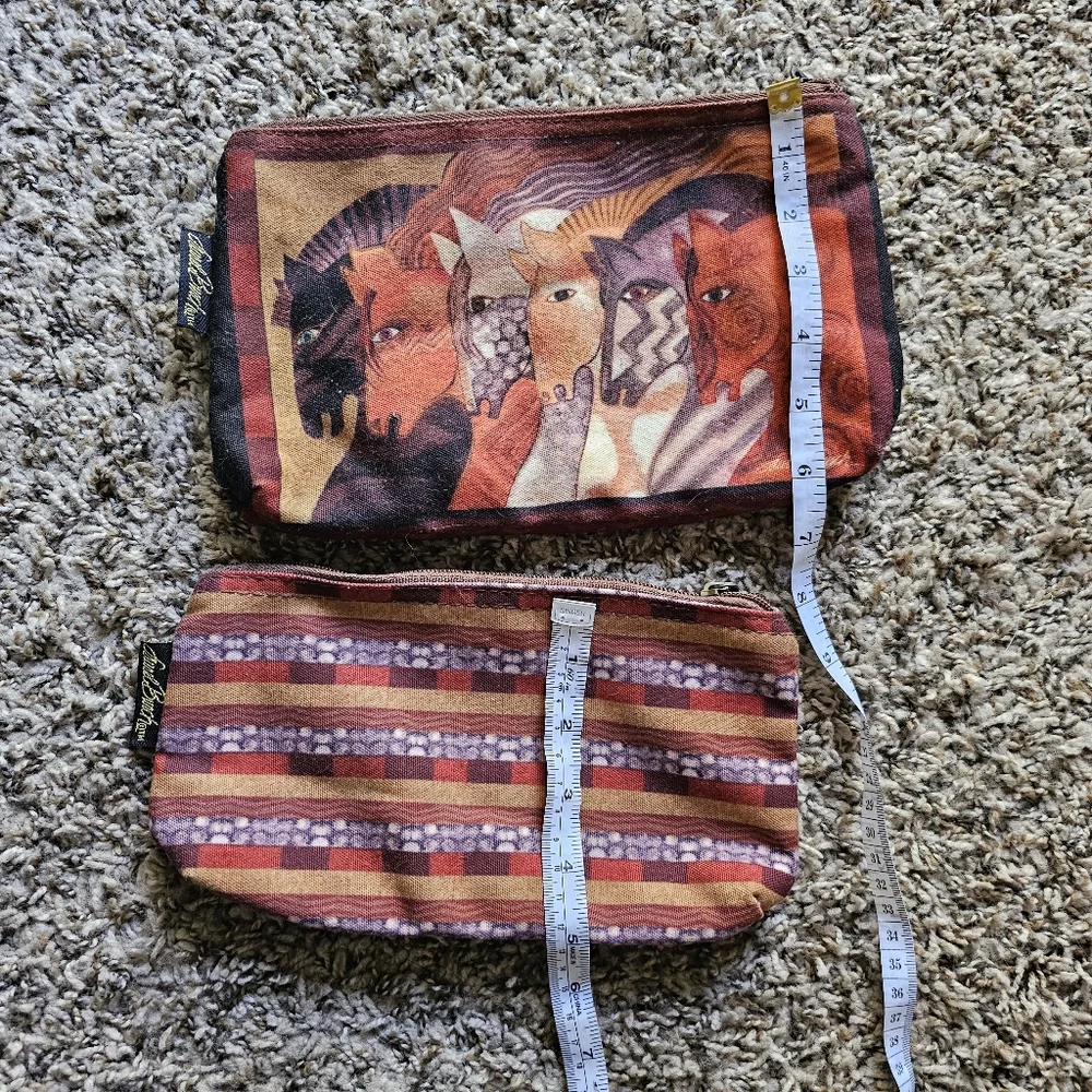 Laurel Burch set of two‎ pouches horse print
